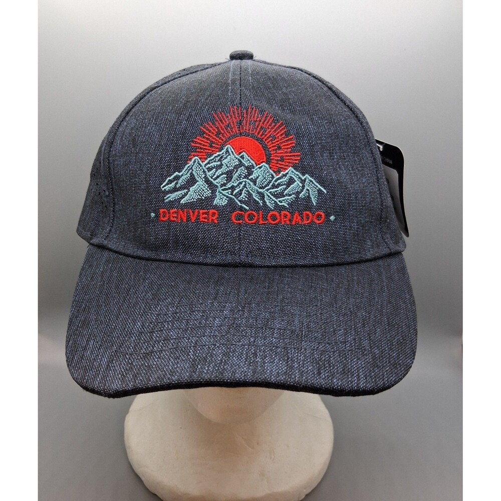 New ACE USA Denver Colorado Denim Mesh Strapback Embroidered Hat NWT